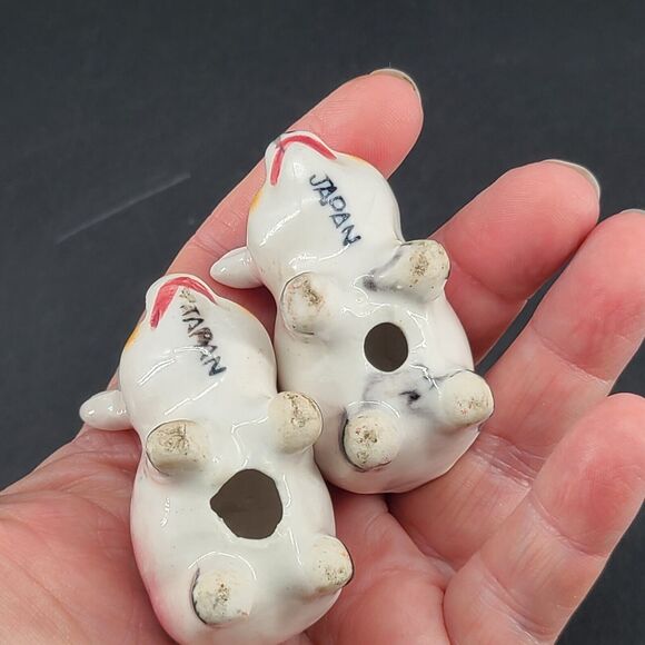 Vintage Japan Miniature Pink Ceramic Pig Figurines Set of 3 - Picture 5 of 5